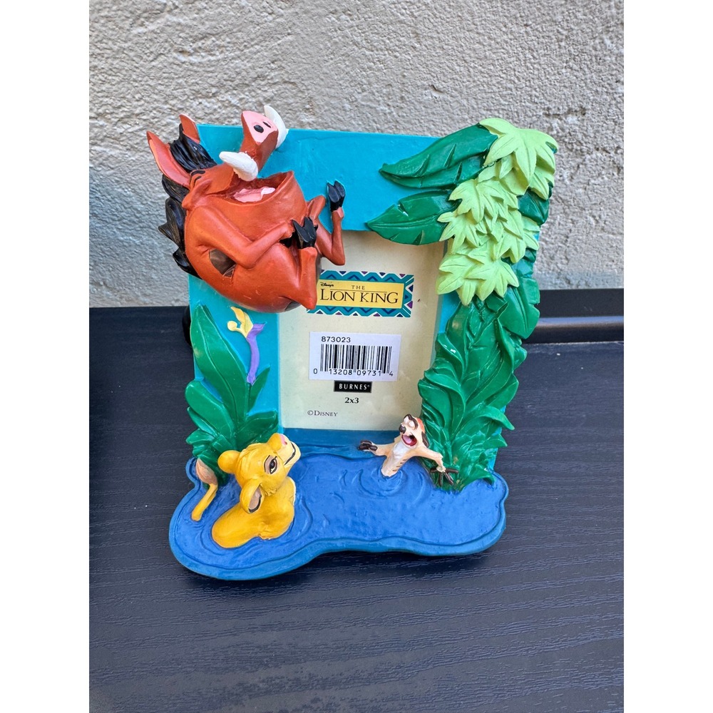 Vintage Disney The Lion King Photo Picture Frame 2x3 Simba Timon Pumba